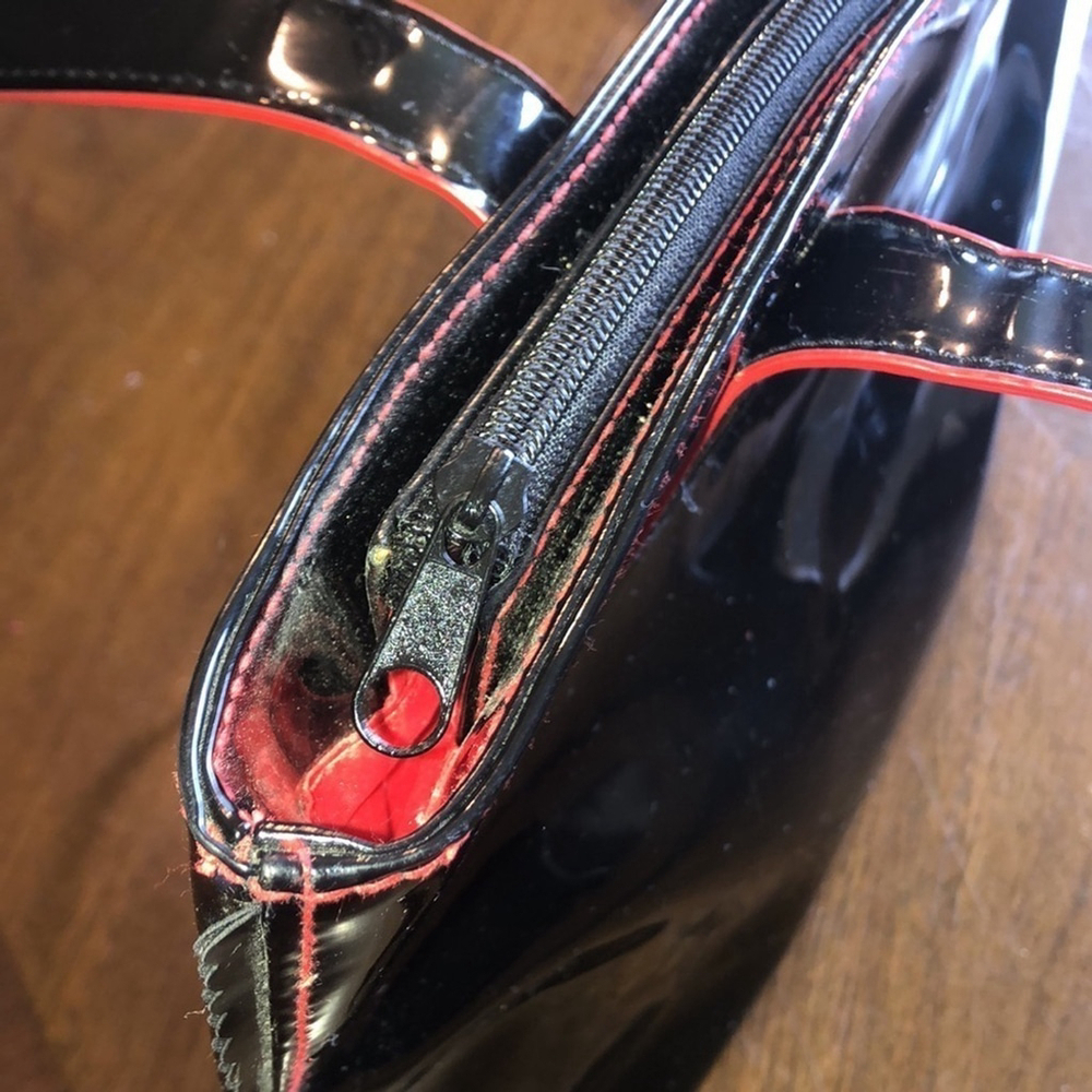 Stephanie Johnson for Saks Fifth Avenue Black Patent Leather Classic Bag Tote - Picture 4 of 13